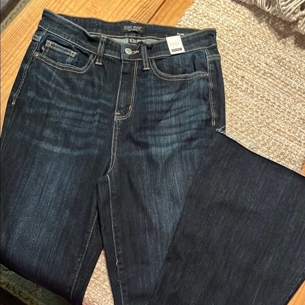 Judy Blue Dark Blue High Waist Flare Jeans size 9/29
